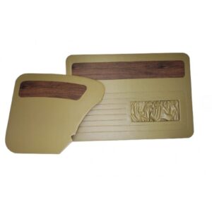 FORRAÇÃO PORTA FUSCA ATÉ 76 C/BOLSA CARAMELO COM JACARANDÁ JOGO