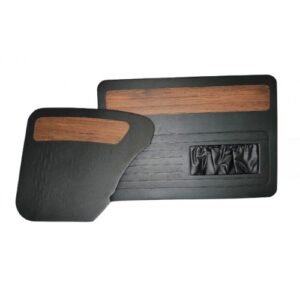FORRAÇÃO PORTA FUSCA ATÉ 76 C/BOLSA PRETO COM JACARANDÁ JOGO